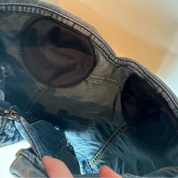 MARC JACOBS VINTAGE Y2K Sz 2 Denim Bustier Corset Top Cotton Lace Up Back RARE - Picture 8 of 9